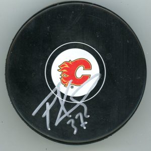 Trevor Kidd Signed Calgary Flames Puck W/COA