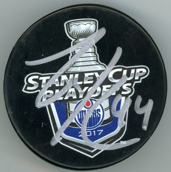 Zack Kassian Oilers Signed Puck