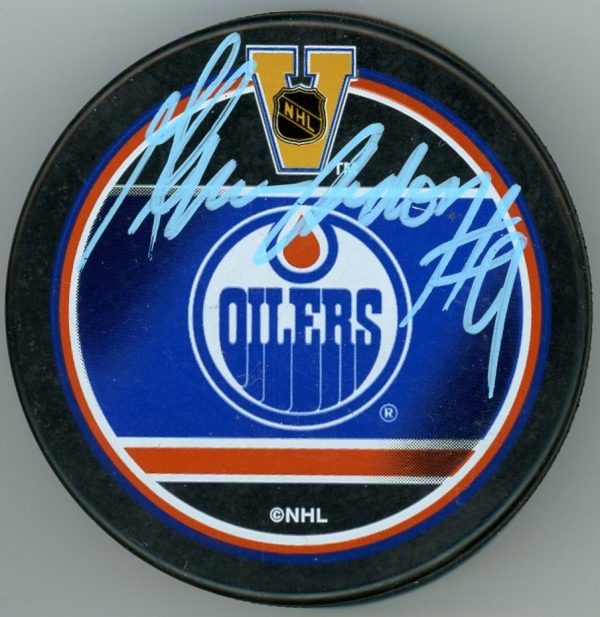 Glenn Anderson Oilers Signed Puck