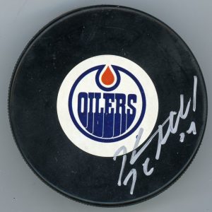Kevin Mcclelland Signed Edmonton Oilers Puck W/COA