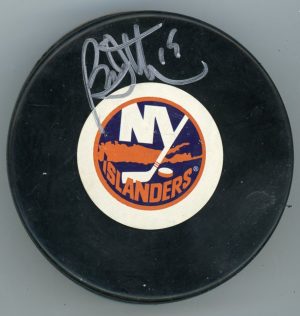 Bryan Trottier Signed New York Islanders Puck W/COA