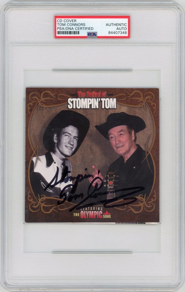Stompin Tom Connors PSA/DNA Autographed Slabbed CD Cover