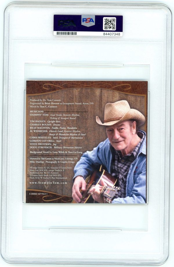 Stompin Tom Connors PSA/DNA Autographed Slabbed CD Cover