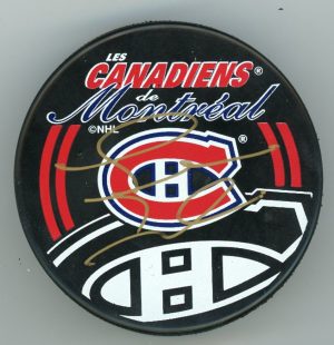 Trevor Linden Signed Montreal Canadiens Puck W/COA