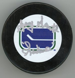 Gary Smith Signed Vancouver Canucks Puck W/COA