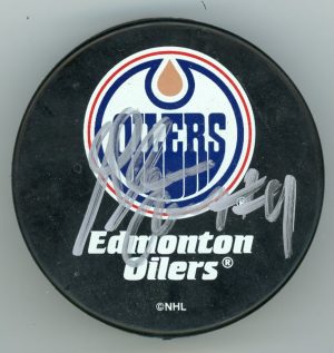 Glenn Anderson Signed Edmonton Oilers Puck W/COA