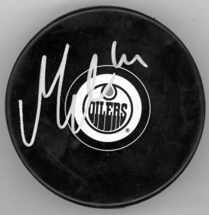 Mattias Ekholm Signed Edmonton Oilers Puck W/COA