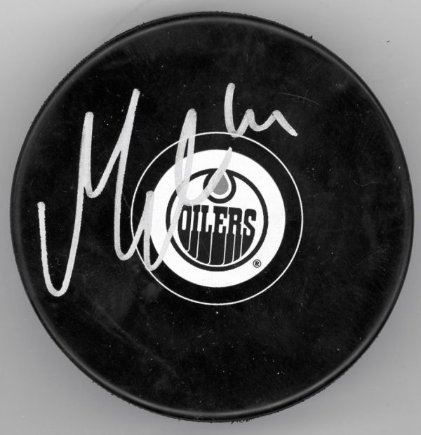 Mattias Ekholm Signed Edmonton Oilers Puck W/COA