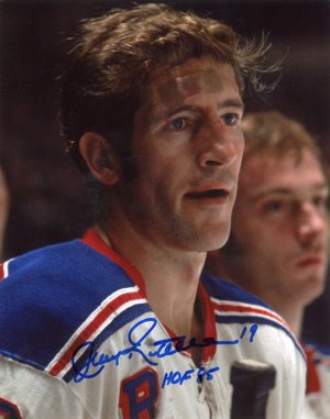 Jean Ratelle Autographed 8X10 New York Rangers Inscribed "HOF 85"