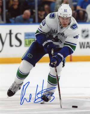 Bo Horvat Autographed 8X10 Vancouver Canucks