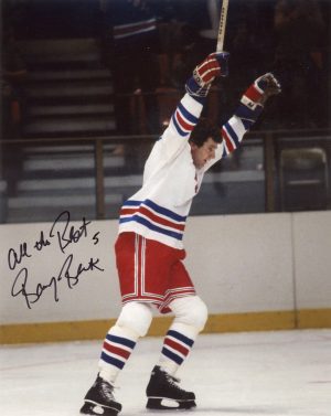 Barry Beck Auyographed 8X10 New York Rangers Inscribed "All The Best"