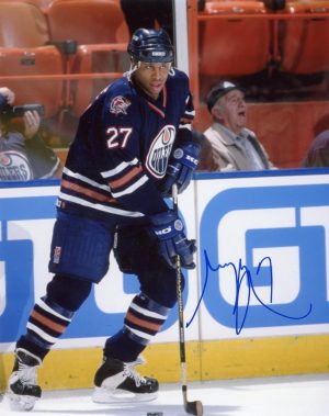 George Laraque Autographed 8X10 Edmonton Oilers