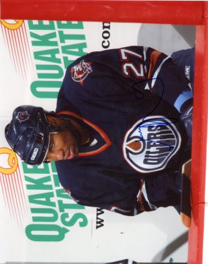 George Laraque Autographed 8X10 Edmonton Oilers