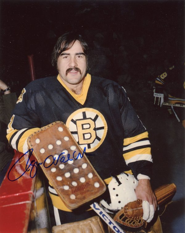 Rogie Vachon Autographed 8X10 Boston Bruins