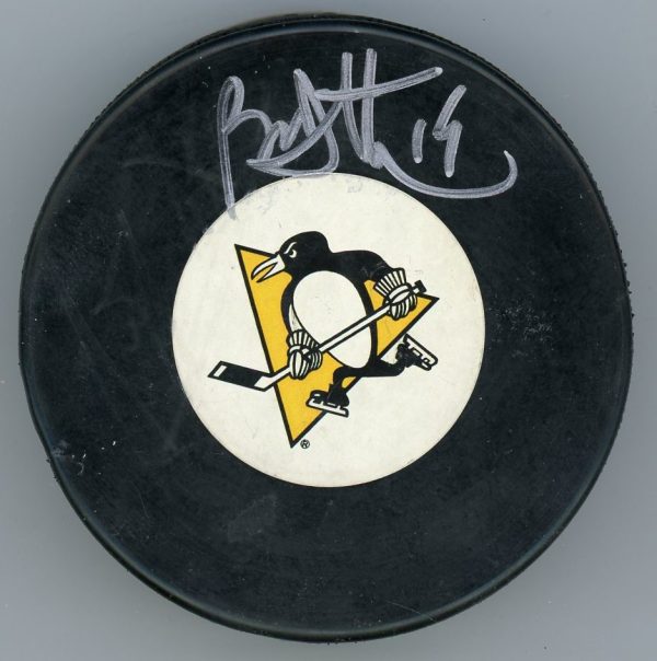Bryan Trottier Penguins Autographed Puck w/COA