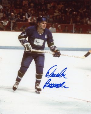 Andre Boudrias Autographed 8X10 Vancouver Canucks