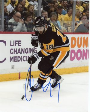 Derick Brassard Autograped 8X10 Pittsburgh Penguins