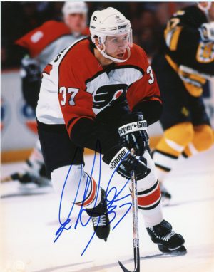 Eric Desjardins Autographed 8X10 Phildelphia Flyers