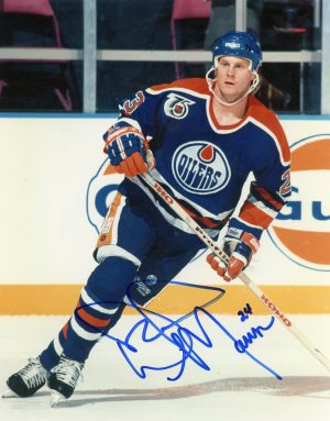 Dave Manson Autographed 8X10 Edmonton Oilers