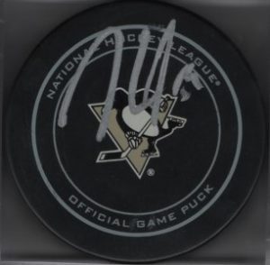 Jake Guentzel Penguins Autographed Hockey Puck w/COA