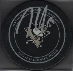 Jake Guentzel Penguins Autographed Hockey Puck w/COA