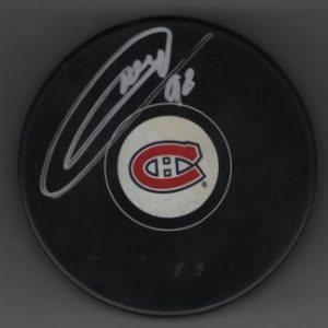 Jonathan Drouin Canadiens Autographed Hockey Puck w/COA