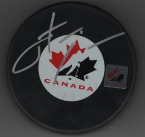 John Tavares Team Canada Autographed Hockey Puck w/COA