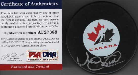 Justin Trudeau Team Canada Authenticated PSA/DNA Autographed Hockey Puck w/COA