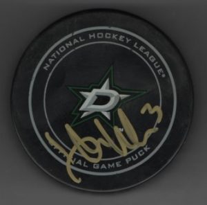 John Klingberg Stars Autographed Hockey Puck w/COA