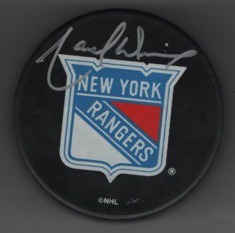 Marcel Dionne Rangers Autographed Hockey Puck w/COA