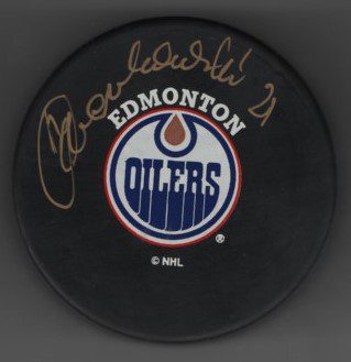 Mariusz Czerkawski Oilers Autographed Hockey Puck w/COA