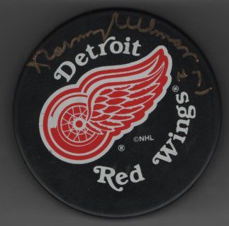 Norm Ullman Red Wings Autographed Hockey Puck w/COA