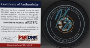 Patrice Bergeron Bruins Authenticated PSA/DNA Autographed Hockey Puck w/COA