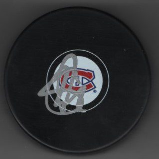 Shea Weber Canadiens Autographed Hockey Puck w/COA