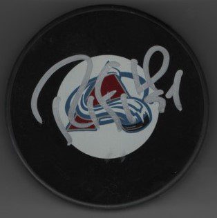 Ryan Smyth Avalanche Autographed Hockey Puck w/COA