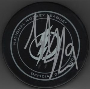 Tyler Johnson Lightning Autographed Hockey Puck w/COA